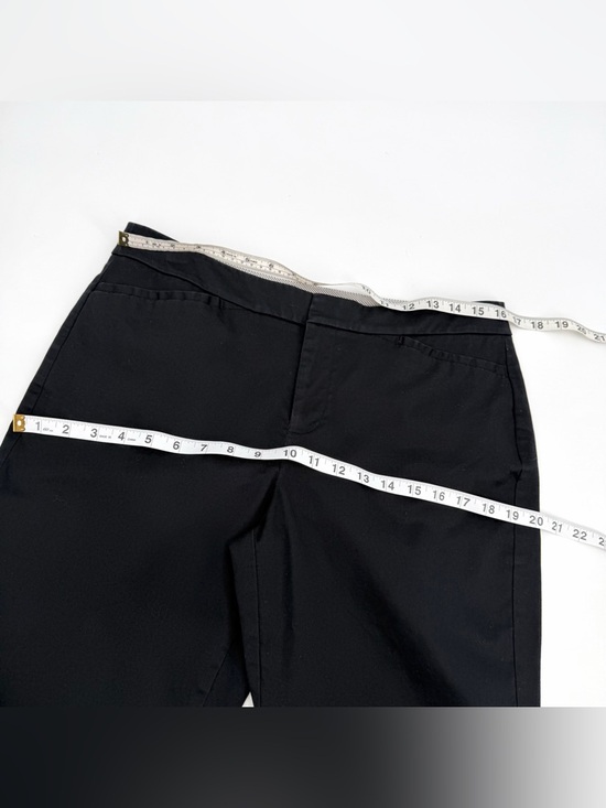 COLDWATER CREEK Capri Pants Womens 10 Black Natural Fit Crop Casual Cotton Blend - Picture 5 of 10